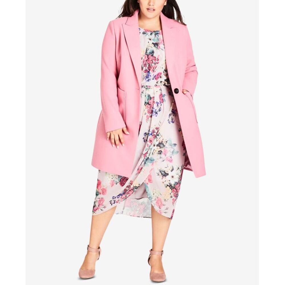 City Chic Trendy Plus Size Sweet Romance Coat